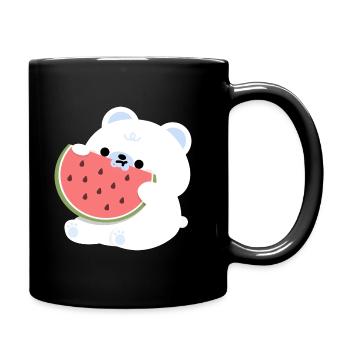 Polar Bear Watermelon - Full Colour Mug - black - Right