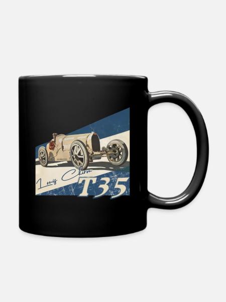 T35 Chiron vintage racer - Full Colour Mug - black