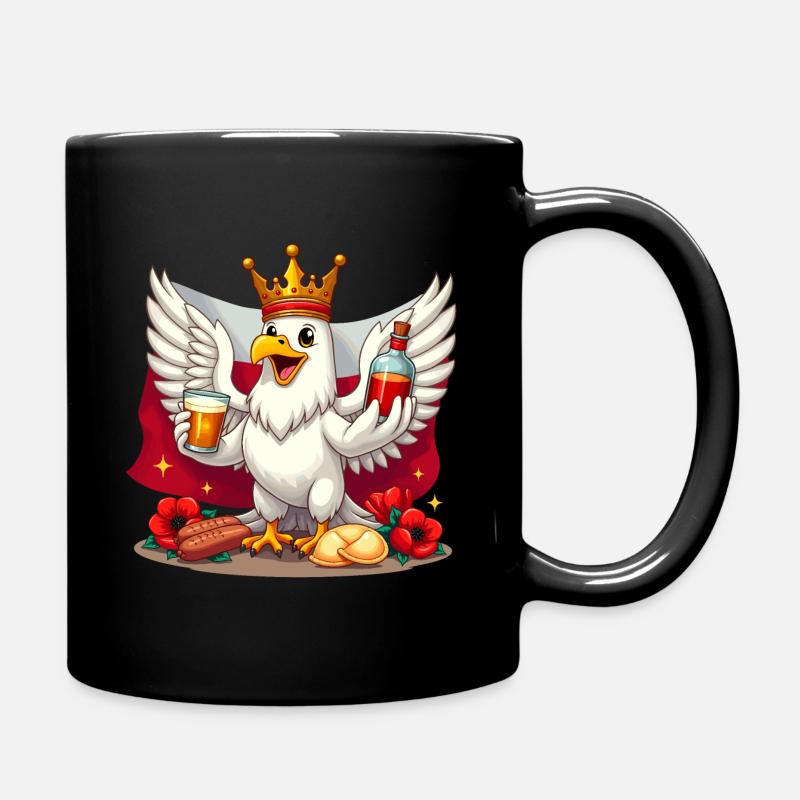 Polish eagle with crown - Full Colour Mug - black