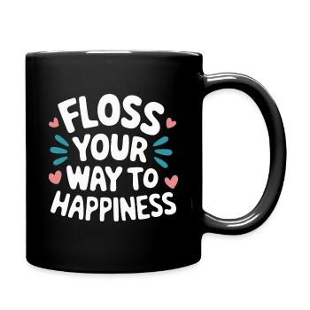 Zahnarzt Zahnarzthelferin Zähne - Tasse einfarbig - Schwarz - Rechts