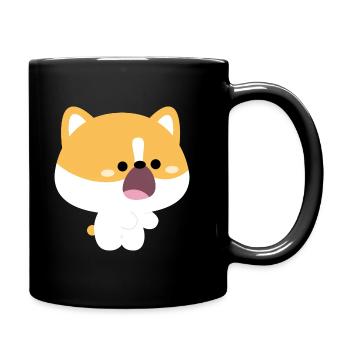 Corgi nourrissant l’amour Partie 2 - Mug uni - noir - Droite