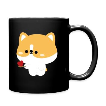 Corgi nourrissant l’amour - Mug uni - noir - Droite