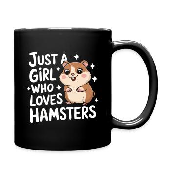 Hamster - Tasse einfarbig - Schwarz - Rechts