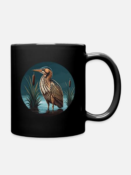 Rohrdommel Botaurus Stellaris Reiher - Tasse einfarbig - Schwarz