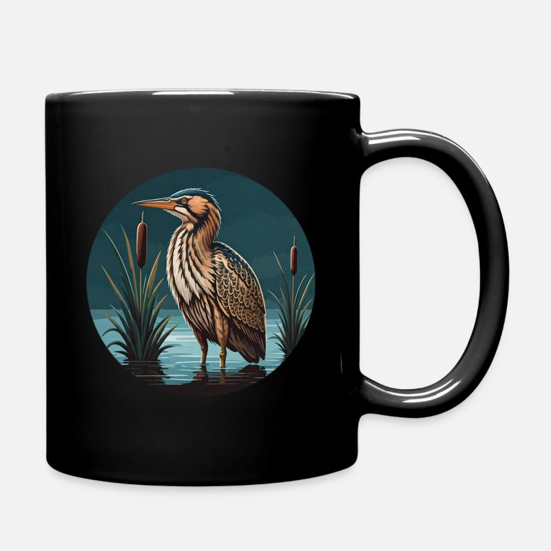 Rohrdommel Botaurus Stellaris Reiher - Tasse einfarbig - Schwarz