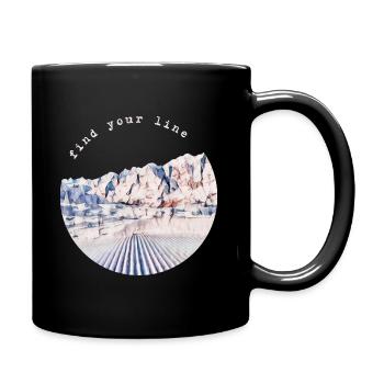 find your line - alpine skiing - Tasse einfarbig - Schwarz - Rechts