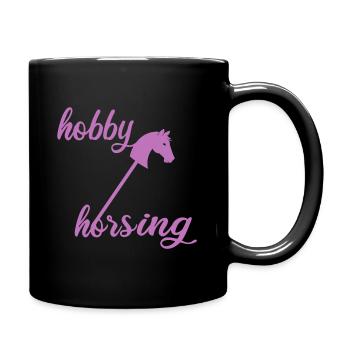 hobby horsing mädchen - Tasse einfarbig - Schwarz - Rechts