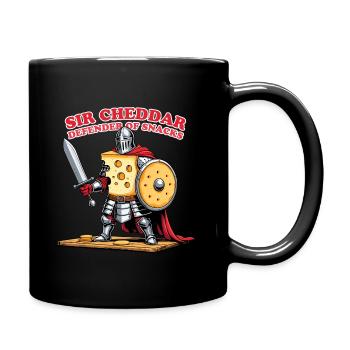 Sir Cheddar - Der Beschützer der Snacks - Tasse einfarbig - Schwarz - Rechts