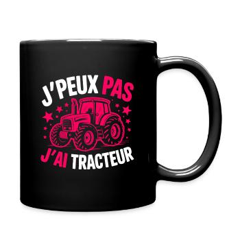 I can't, I have tractor–Proud to be a farmer - Full Colour Mug - black - Right