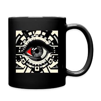 Machine Eye in the Geometry Kaleidoscope - Full Colour Mug - black - Right