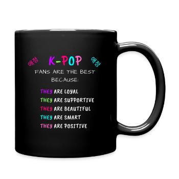 Les fans de Kpop parlent anglais - Mug uni - noir - Droite