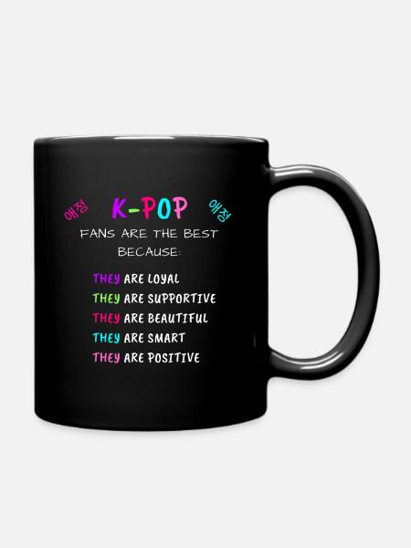 Les fans de Kpop parlent anglais - Mug uni - noir