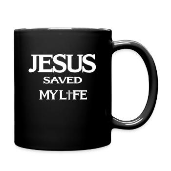 Jesus Saved my Life. Jésus-Christ Idée cadeau - Mug uni - noir - Droite