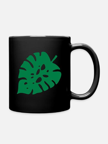 Feuilles - Mug uni - noir