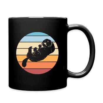 Otter Otter Lover Gift Animal Otter - Full Colour Mug - black - Right
