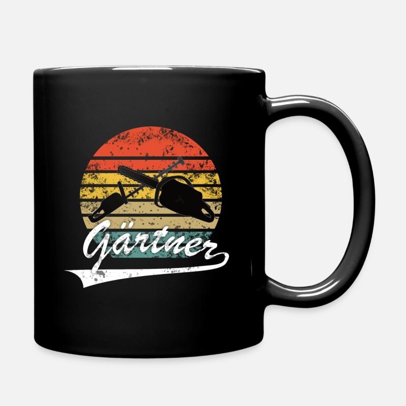 Retro Hobbygärtner Geschenk Vintage Garten Gärtner - Tasse einfarbig - Schwarz