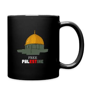Free palestine - Tasse einfarbig - Schwarz - Rechts