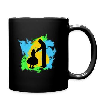 Père et fille - Mug uni - noir - Droite