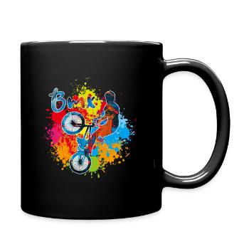 Bmx ,vélo - Mug uni - noir - Droite