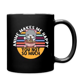 Chat Kawaii Anime Sort cadeau - Mug uni - noir - Droite