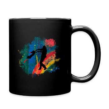 Vater und Tochter - Tasse einfarbig - Schwarz - Rechts