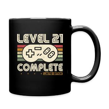 21st Birthday Level 21 Complete 21 years - Full Colour Mug - black - Right