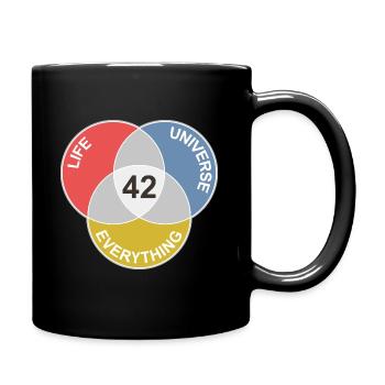 42 is the answer for life, universe and everything - Full Colour Mug - black - Right