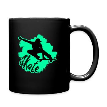 Patineur patinage skateboard, skate sk8 - Mug uni - noir - Droite