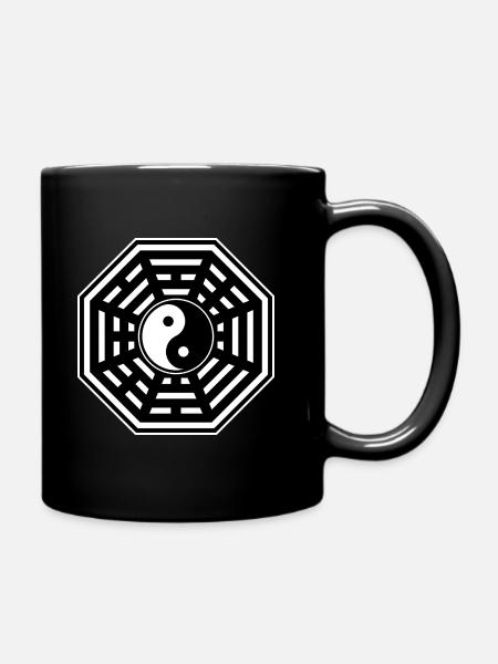 Pakua, Bagua, Yin Yang, I Ging, Symbole, Chine, Tao - Mug uni - noir