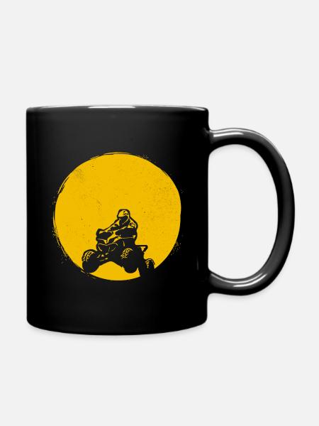 VTT Silhouette Quad Sun Cadeau - Mug uni - noir