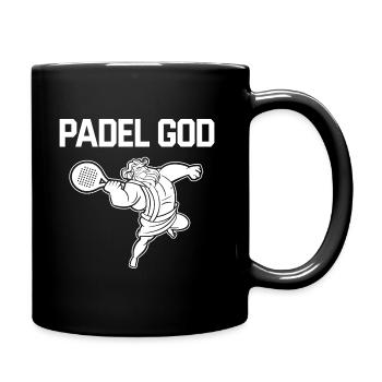 Padel Gott with Padel Tennis Player Padel Player - Full Colour Mug - black - Right