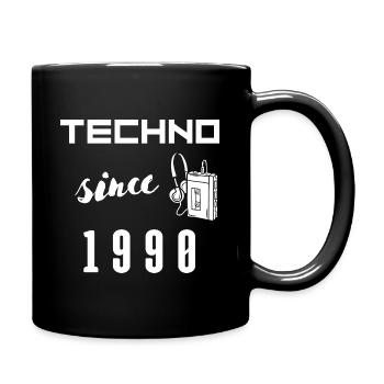 Techno depuis 1990 - Mug uni - noir - Droite