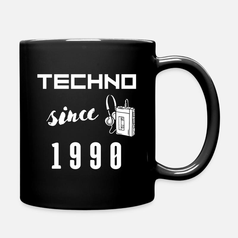 Techno since 1990 - Tasse einfarbig - Schwarz
