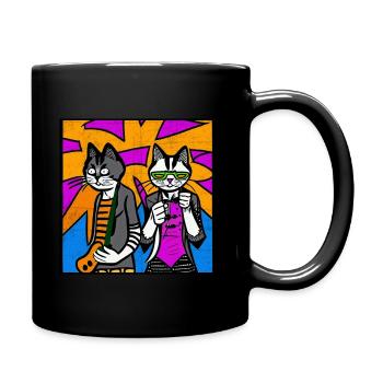 Indie Funky Cats - Full Colour Mug - black - Right