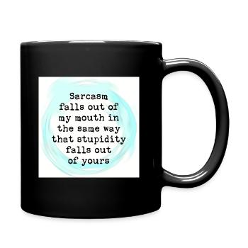 Sarcasm is my language - Full Colour Mug - black - Right