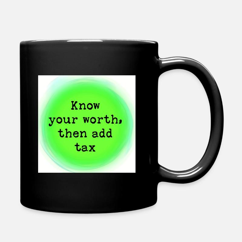 Know your worth - Full Colour Mug - black