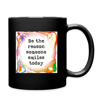 Make someone smile - Full Colour Mug - black - Right