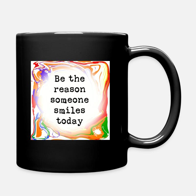Make someone smile - Full Colour Mug - black