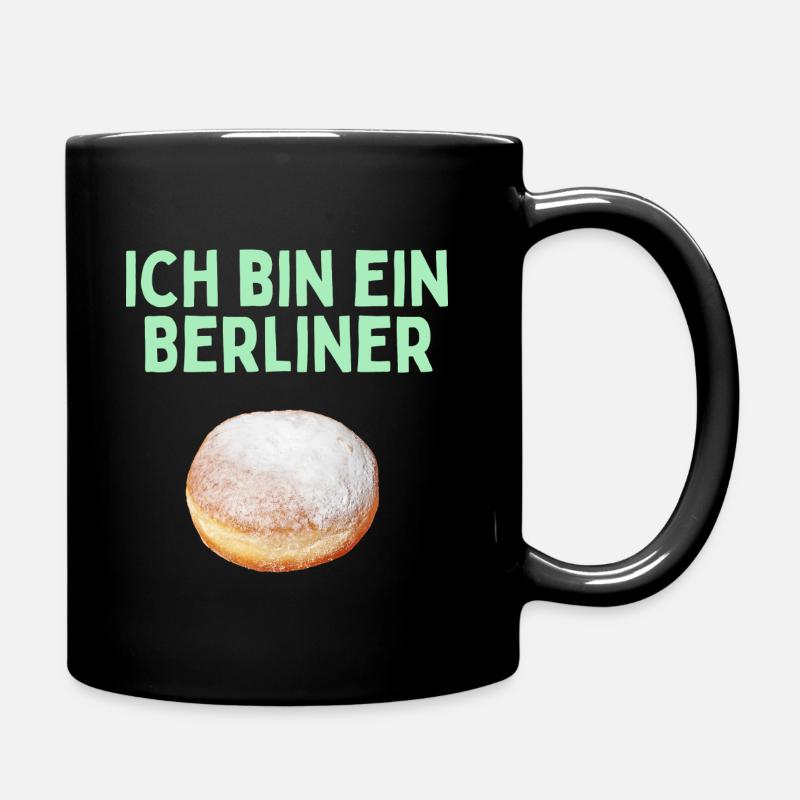 Ich bin ein Berliner - Tasse einfarbig - Schwarz