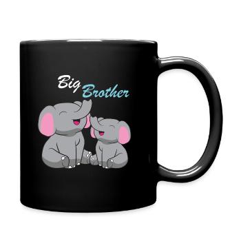 Elephants - Big Brother - Full Colour Mug - black - Right