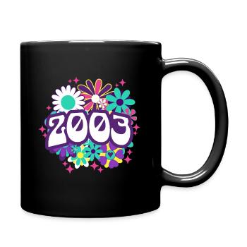 Frauengeburtstag 2003 20-jähriges Jubiläum - Tasse einfarbig - Schwarz - Rechts