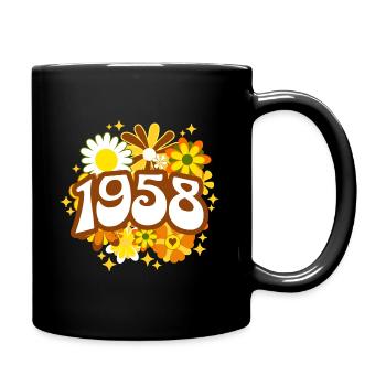 Birthday Party Woman 1958 65 Years Anniversary - Full Colour Mug - black - Right