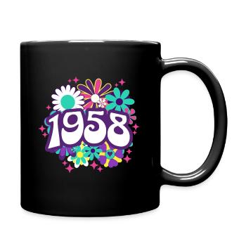 Birthday Party Woman 1958 65 Years Anniversary - Full Colour Mug - black - Right