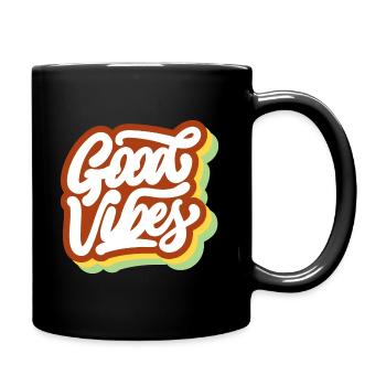 Gute Stimmung - Tasse einfarbig - Schwarz - Rechts