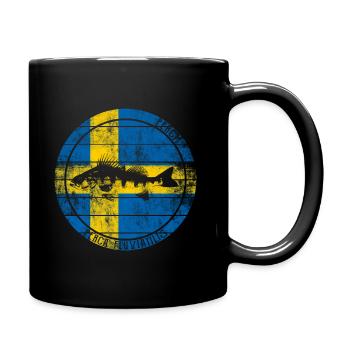 Perch Fishing Sweden - Full Colour Mug - black - Right
