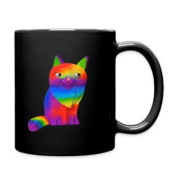catty cat - Tasse einfarbig - Schwarz - Rechts