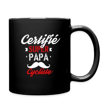 Super papa cycliste - Mug uni - noir - Droite