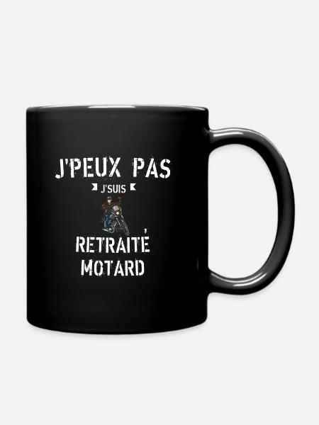 J peux pas j ai Retraité motard - Mug uni - noir