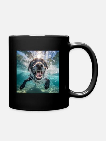 Happy Dog Labrador - Tasse einfarbig - Schwarz