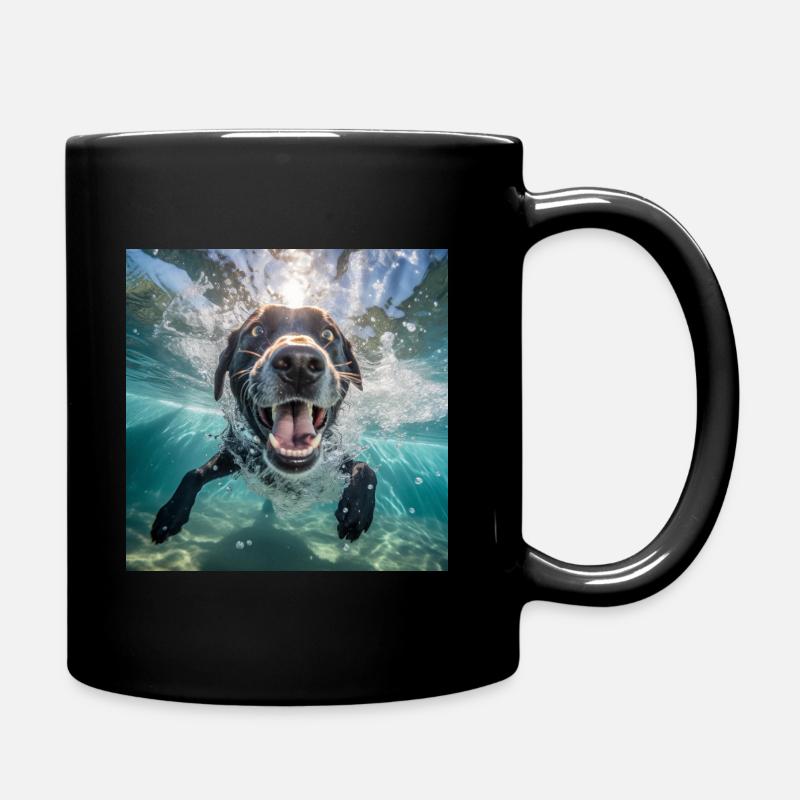 Happy Dog Labrador - Tasse einfarbig - Schwarz